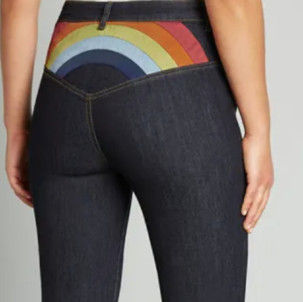 Modcloth Rainbow Jeans Size 14